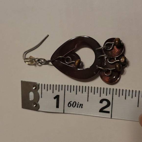 68. Brown Dangle Earrings - Picture 3 of 5
